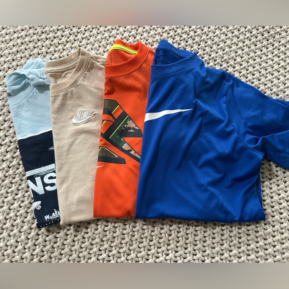 Lot of boys t- shirts.